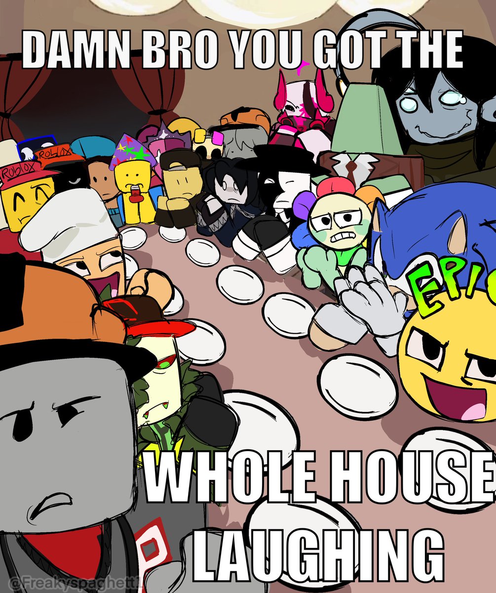 's tweet image. I want to do it Roblox version and the game I know/remember 

this is so lazy 😭 
#roblox #robloxart