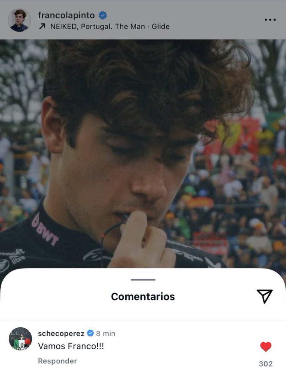 checo comentándole en ig a franco 🥺🙏