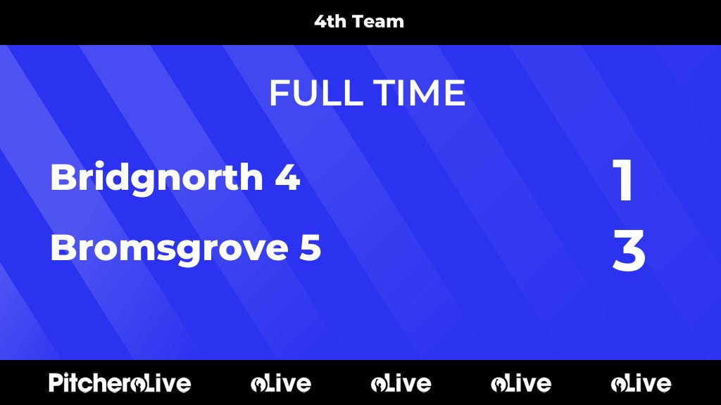 FULL TIME: Bridgnorth 4 1 - 3 Bromsgrove 5
#BRIBRO #Pitchero
pitchero.com/clubs/bridgnor…