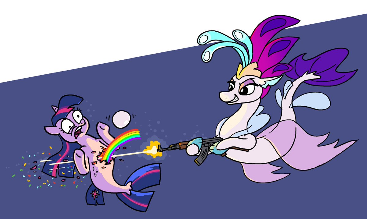 Results of today's free draw request stream: twitch.tv/videos/2619343…

Looks like Flurry Heart has finally grown into her wings, Garble is trying to get internet famous, and Queen Novo is taking her revenge!