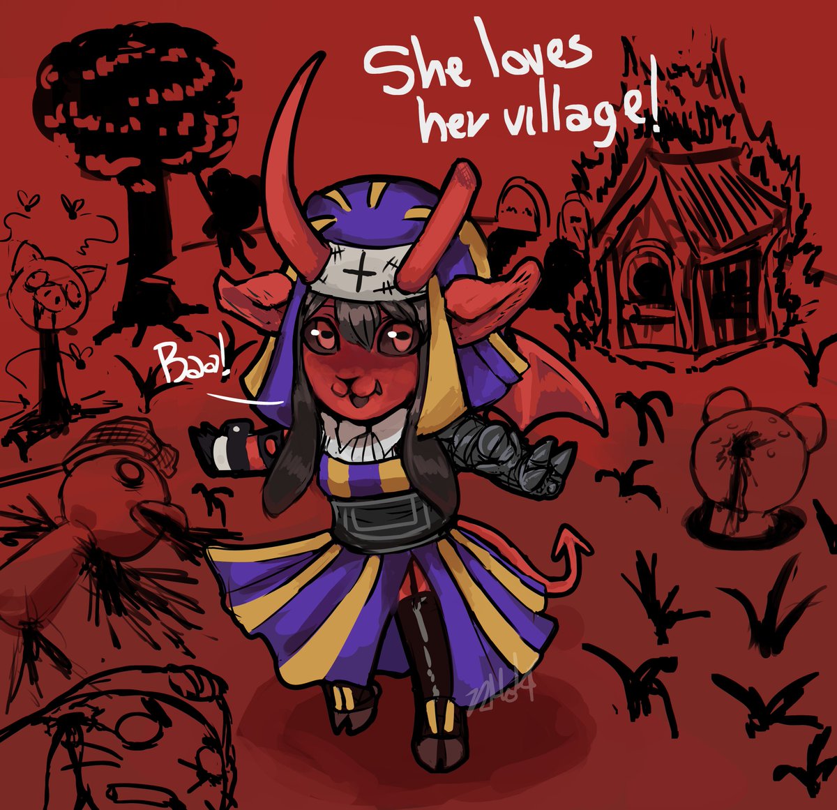 72hoka's tweet image. #oc #crux
when the other animals cross her path