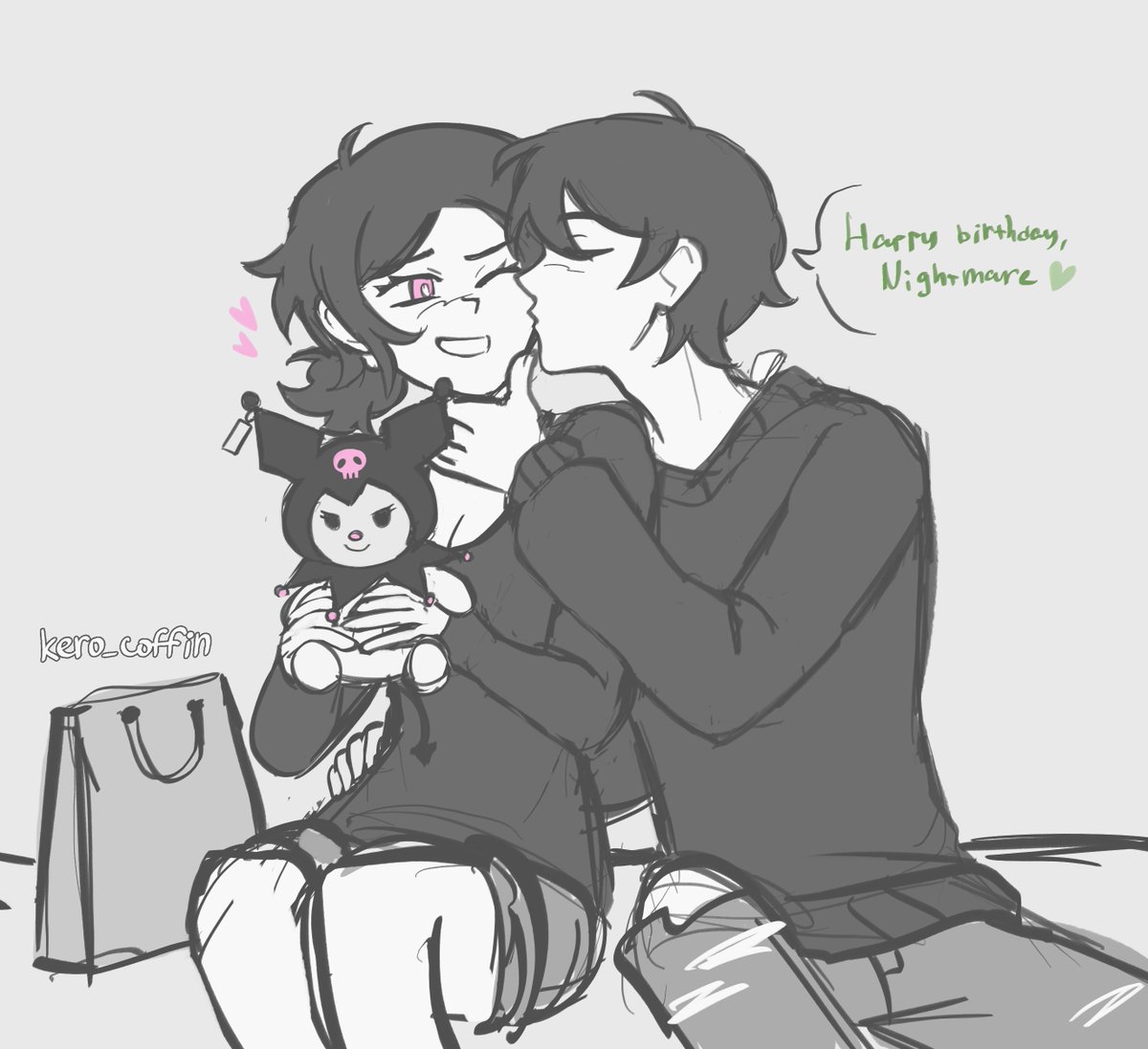 I know for a fact Ashley is a Kuromi girl, you're in for the ride of your life Andy!

Thank you <a href="/kero_coffin/">keroro 🖤🪦</a> for the comm!