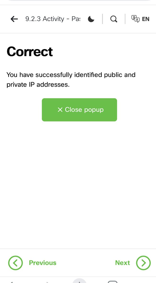 Chinonye___'s tweet image. Module 9: IPv4 public and private address. Unicast, Multicast, Broadcast. Smaller Network or Host Segmentation. It touched on how switches forward out packets within a the IP address.

#CyberSecurity #CiscoNetAcad #learning