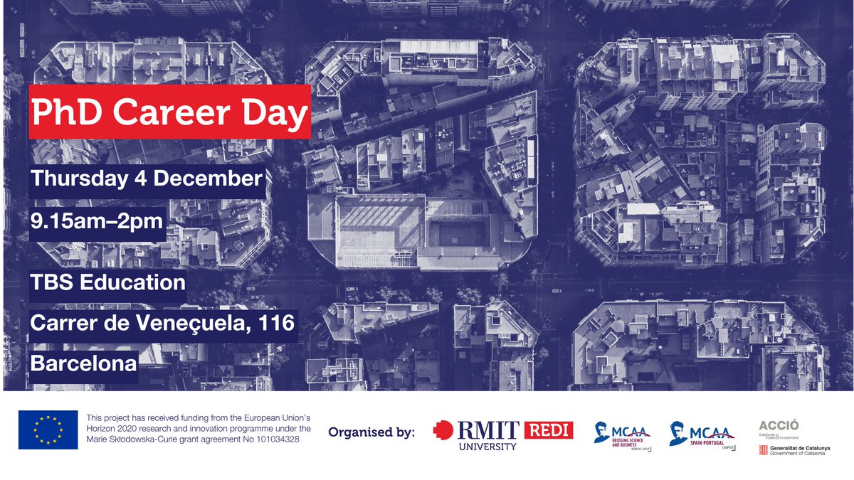 bsb_mcaa's tweet image. Feeling unsure about your post-PhD career? You’re not alone — well-being and future paths are major concerns for many researchers.

PhD Career Day on Dec 4 in Barcelona (hybrid event), sharing insights on careers beyond academia！

🌐 Register: lnkd.in/dtMDmcp4
