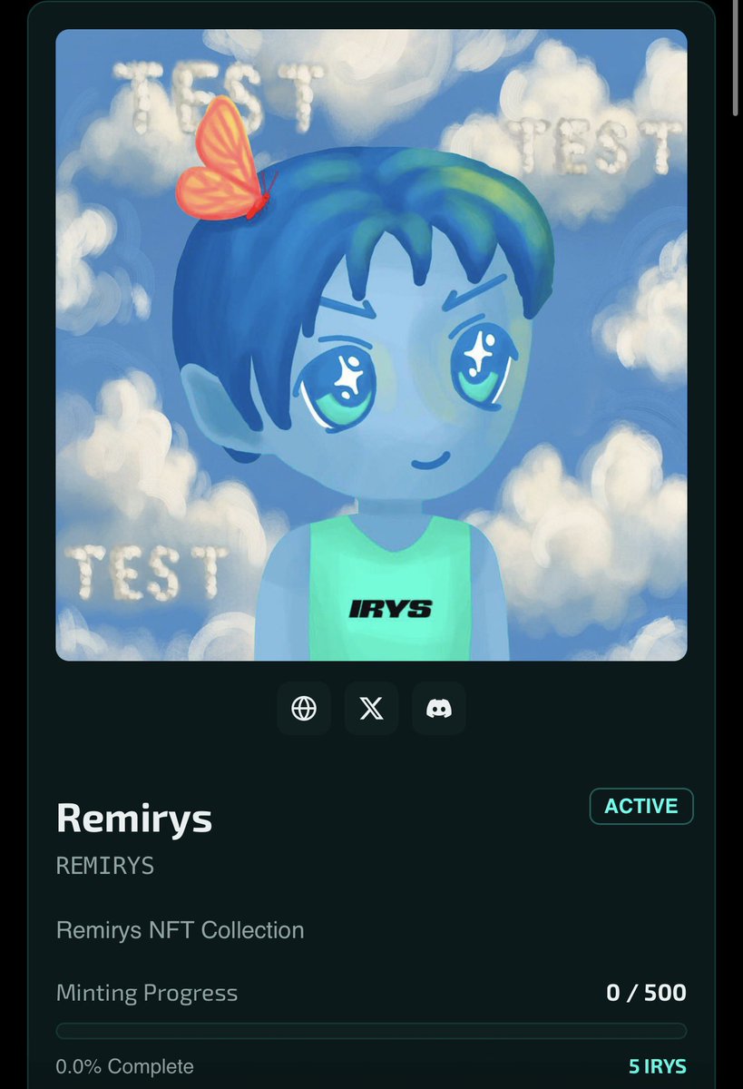 mint page is live on <a href="/Greencastle_xyz/">Green Castle</a>!

greencastle.xyz/launchpad

we all meet there on Monday, 17th, 3PM UTC 🕰️

once again, the details:
eligibility - PUBLIC (anyone can mint)
supply - 500 NFTs 
price - 5 testnet $IRYS 
you can mint up to 5 NFTs 

all leftovers will be sacrificed