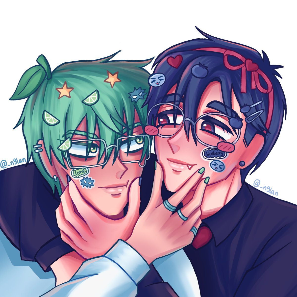 _n9lan's tweet image. tillime and blueberrivan 🍋‍🟩🫐
#ivti #ivantill
