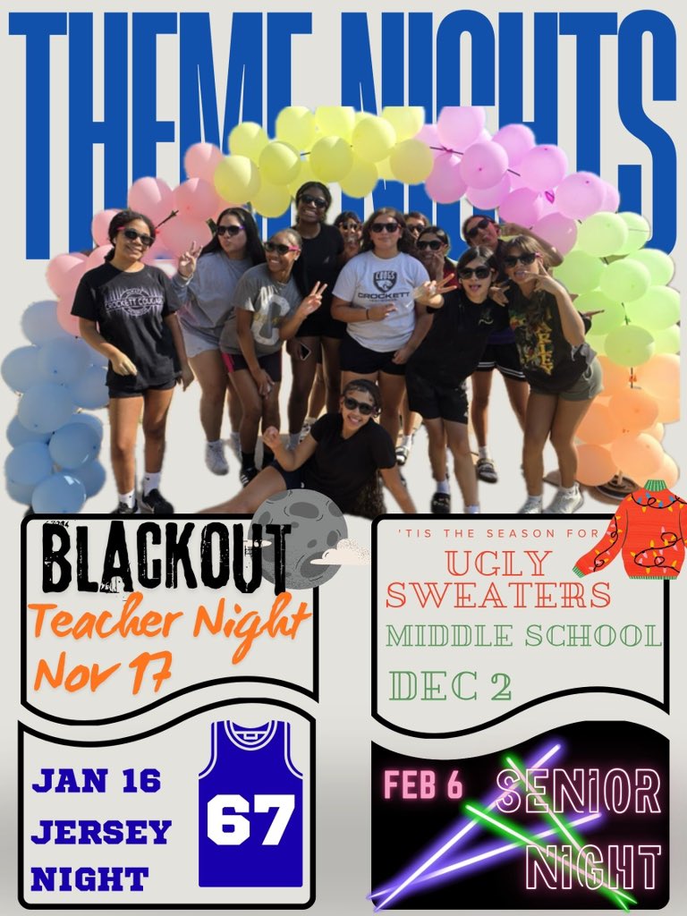 Monday’s game vs. Lockhart is Favorite Teacher Night and Black Out. Everyone wear black &amp; come support! Games at 5:00 &amp; 6:30 <a href="/AustinCrockett/">Crockett ECHS</a> <a href="/AISDAthletics/">Austin ISD Athletics</a>
