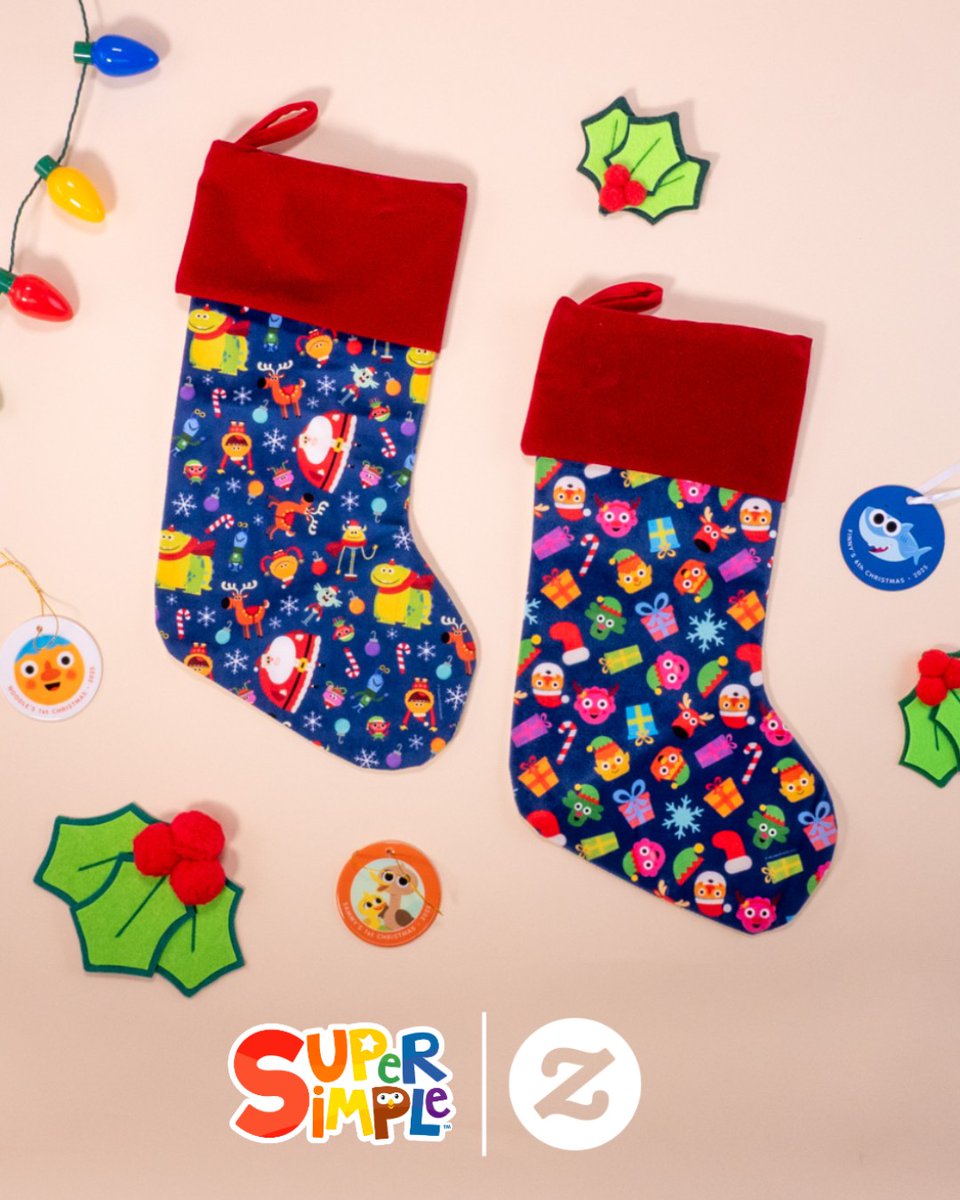 SimpleSongs's tweet image. The stockings were hung by the chimney with care ❤️... @Zazzle you've really outdone yourself! 😍 @SuperSimpleOfficial @NoodleAndPals #Christmas2025 #Zazzle bit.ly/4oIH4oI