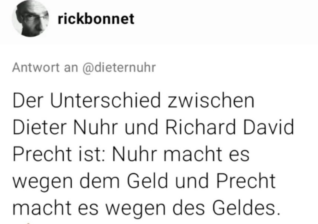 dokhollidays's tweet image. Absoluter Micdrop 🎤
🤣🤣🤣🤣🙏

@dieternuhr 
@RichardDPrecht 
Ihr 2 🤡🤡