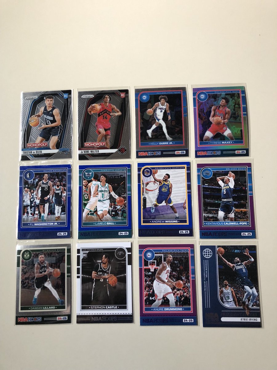 🔥🔥STACK SALE 🔥🔥

$1 each, discount on multiple purchases (see pinned tweet)

Maximum 12 cards per stack 

Shipping $5 within 🇨🇦/$10 to 🇺🇸

Reposts always appreciated thank you 

#TBBCrew #TBBReposts #NBA ⁦<a href="/trading_dawg/">G-Dawg Trading</a>⁩ ⁦<a href="/HobbyUnlimited/">Hobby Man</a>⁩ #Magic #Raptors #Sixers