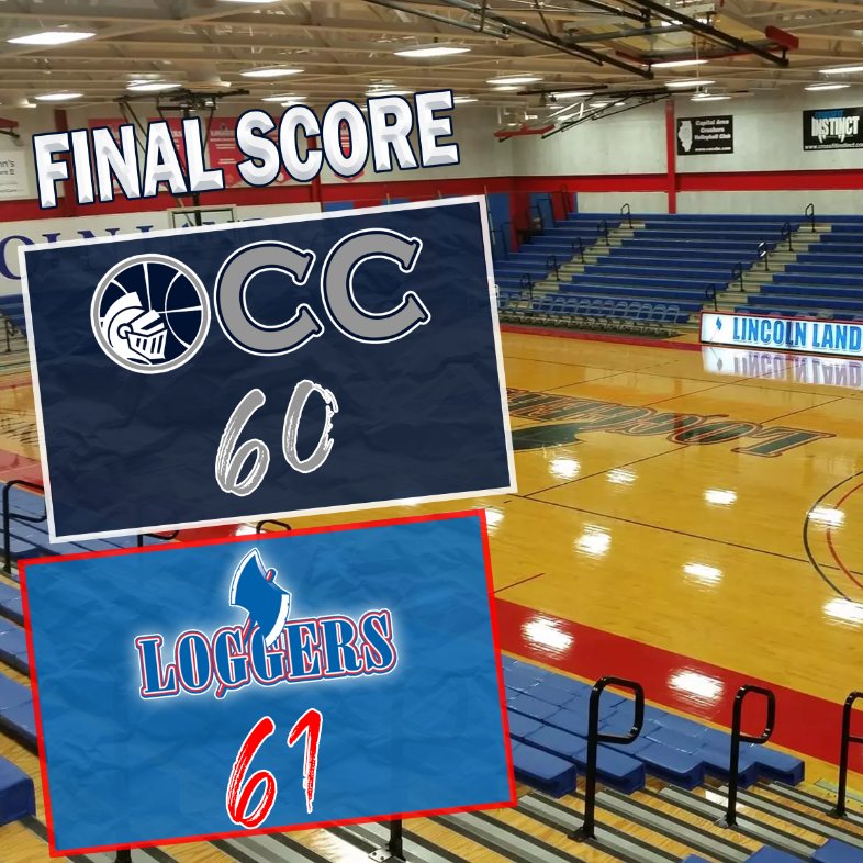 Lady Knights lose a tough fought battle with the Loggers of Lincoln Land 61-60.

Zedalis 26 (12 Reb)
Lipps 16 (5 ast, 5 stls)
Jones 11 (8 Reb)
Seay 4
Secrest 3

OCC will be back in action in their first home game of the season Monday the 17th against Kaskakia. Tip-off is at 6:00.