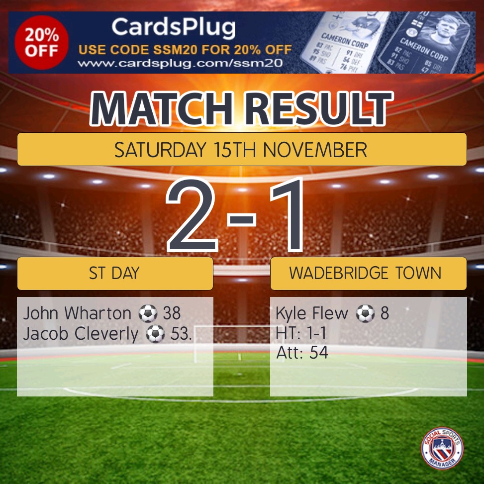 AndyOuld2's tweet image. This Afternoon's match result.
Not the Bridgers Day.
