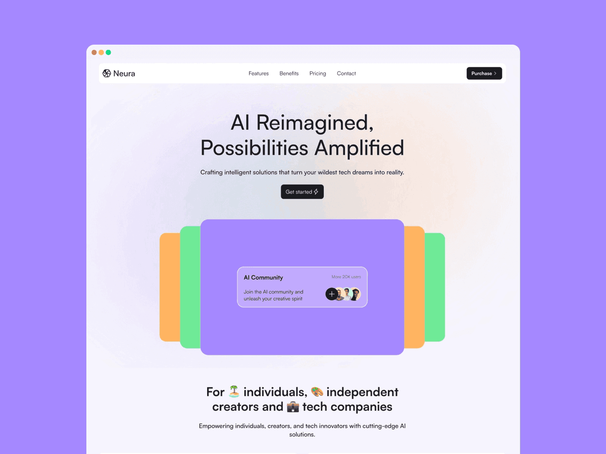 alphadesignglob's tweet image. Free AI / SaaS / Startup Template

alphadesignglobal.pro/neura

#AItemplates #SaaStools #StartupTemplates #FreeResources #TechStartups #AIDesigns