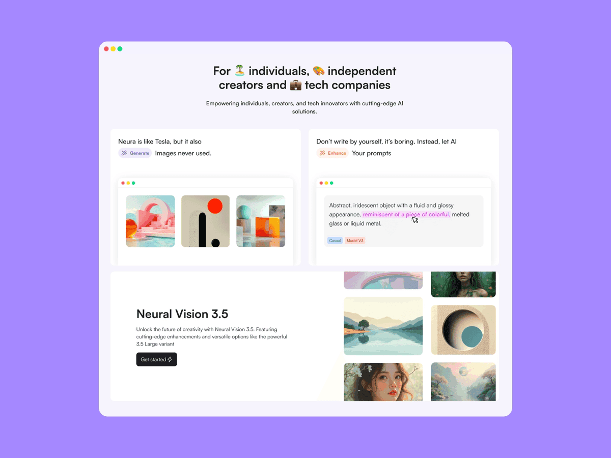 alphadesignglob's tweet image. Free AI / SaaS / Startup Template

alphadesignglobal.pro/neura

#AItemplates #SaaStools #StartupTemplates #FreeResources #TechStartups #AIDesigns