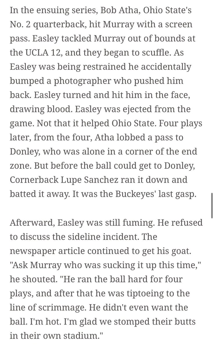 5thDownCFB's tweet photo. The legend, Kenny Easley. He and Ronnie Lott were the two greatest safeties of their generation

When no. 11 UCLA beat no. 2 Ohio State, 17-0, in Columbus in 1980, Easley was ejected for fighting all comers on Ohio St’s sideline. He was pissed the Buckeyes had called UCLA soft https://t.co/t2HEMO4LN9