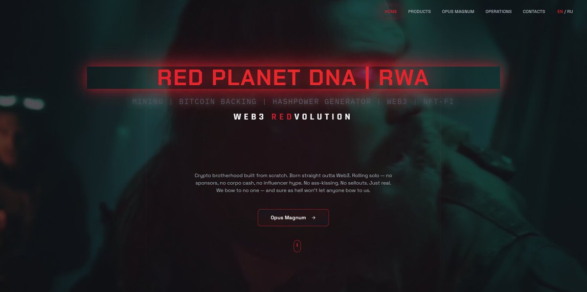 Yarilo_RpDAO's tweet image. 🔴 Friends, our new chapter in the blockchain story is now online.  Feel free to visit, take a look, and share if it speaks to you.
- Together, we keep the chain alive.

redplanetdna.com