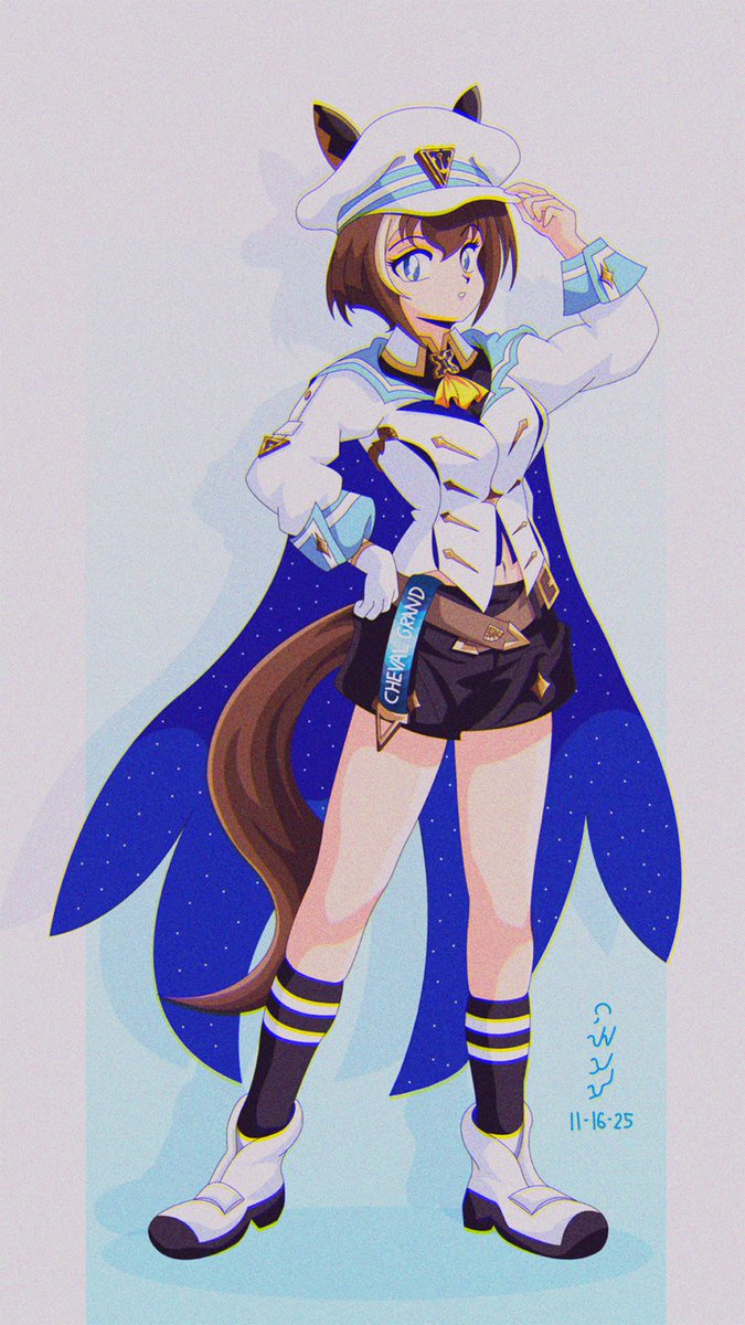 _SunnySamoa_'s tweet photo. Retro Cheval Grand ⚓

#ウマ娘プリティーダービー  #ウマ娘  #シュヴァルグラン  #80年代   #umamusume   #chevalgrand  #80sAnime  #RetroAnime https://t.co/UHPZIk451p