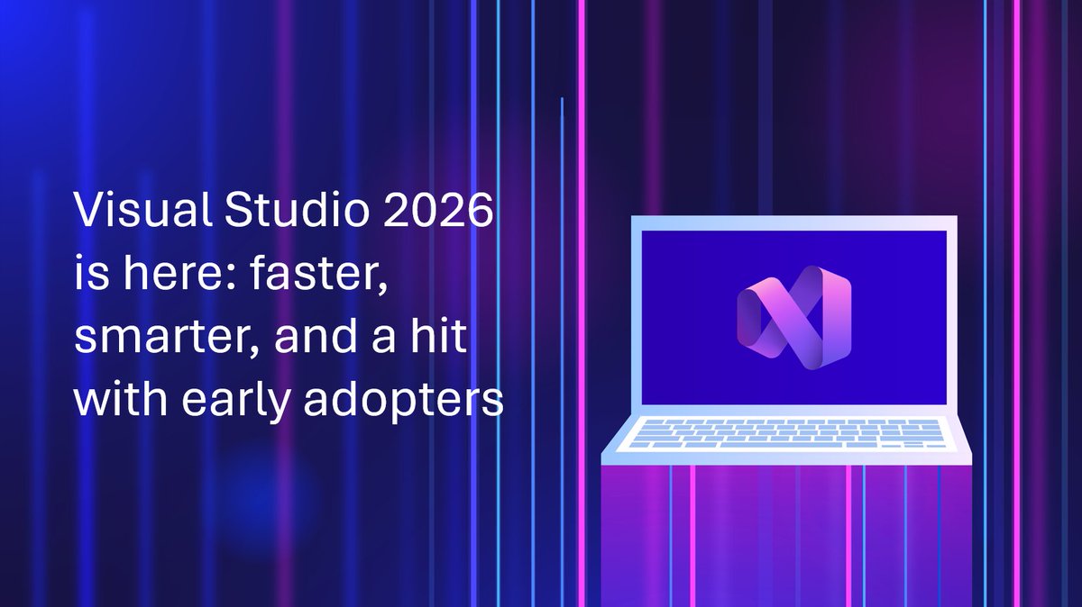 VSSubscriptions's tweet image. Did you see it? Visual Studio 2026 launched with smarter tools &amp;amp; faster performance. Mads shares what’s new in #VisualStudio 👉 aka.ms/VS2026GA