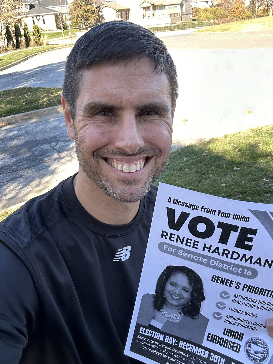 Spent some time on the doors talking with union members about the special election in West Des Moines next month. Met some very enthusiastic Renee Hardman for Iowa supporters who were excited to make their plan to vote.