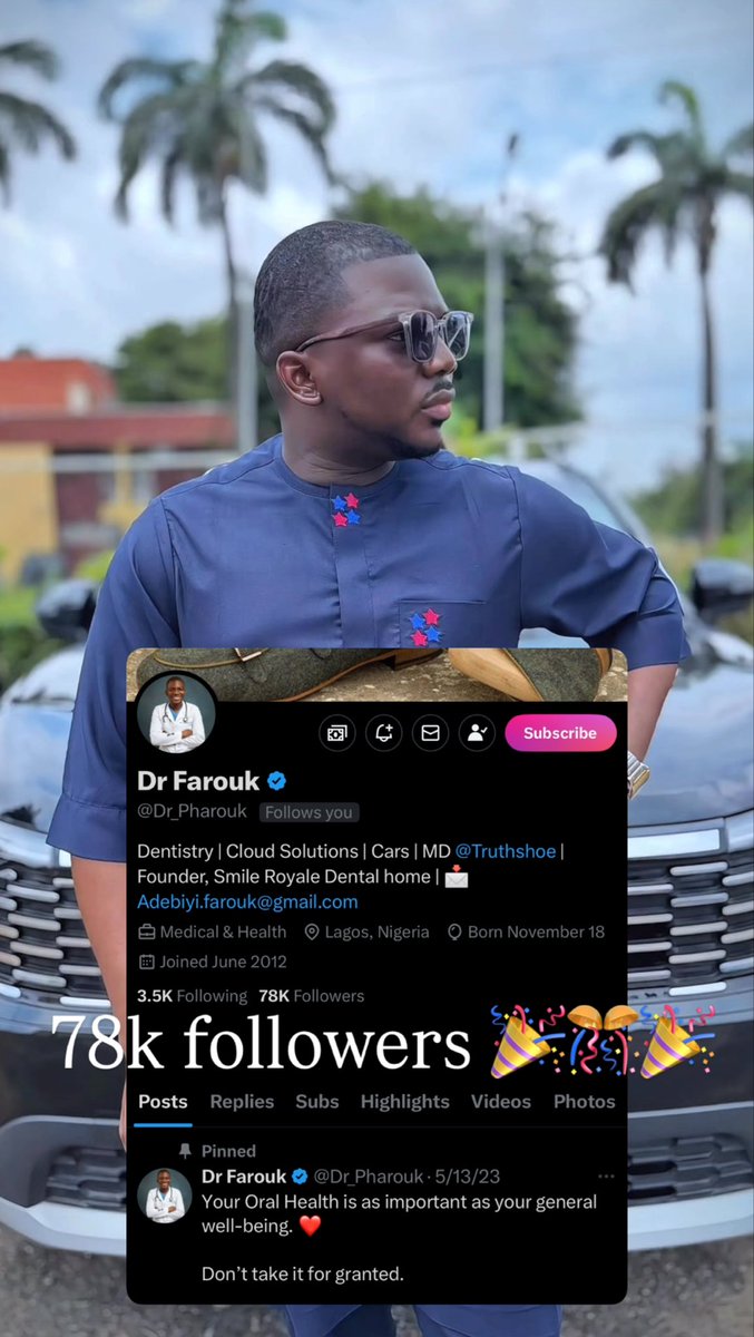 Big 78K followers! 🕺🏽🎉

Thank you to my amazing 78K family. Omo, I love you all gan! 😭❤️😭

My birthday is in a few days (18th Nov. 💃🏽🕺🏽🎉)! Remember to always brush your teeth twice daily. 🦷🎉

After congratulating me, please pick a lucky number from 0 to 100. Just believe 🎊