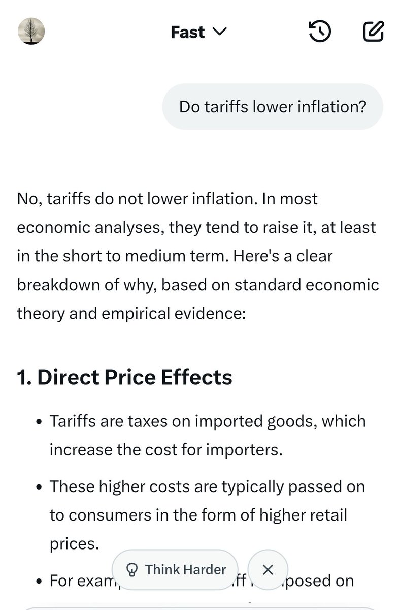 <a href="/mmpadellan/">BrooklynDad_Defiant!☮️</a> Trump just said his tariffs reduced inflation. 

Every damn time he says anything, he lies.