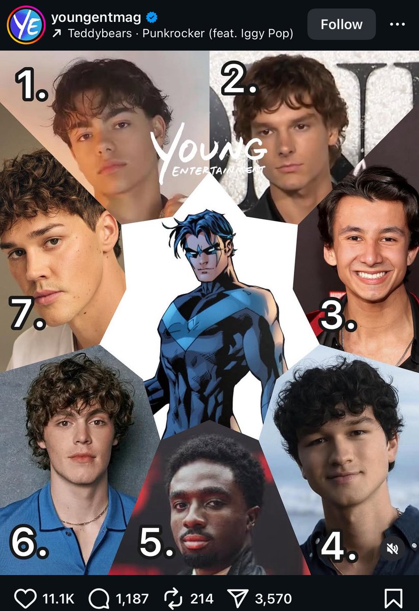 _DCCBRASIL's tweet image. As sugestões dessa conta dos atores que poderiam interpretar o Asa Noturna no DCU

Gostaram de alguma dcnautas?