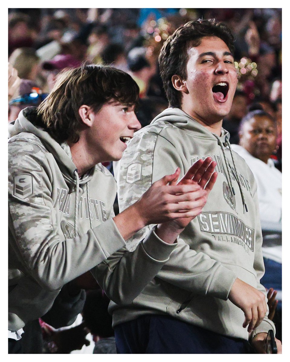 FSUFootball's tweet image. The student section is 🔥 

#NoleFamily | #KeepCLIMBing