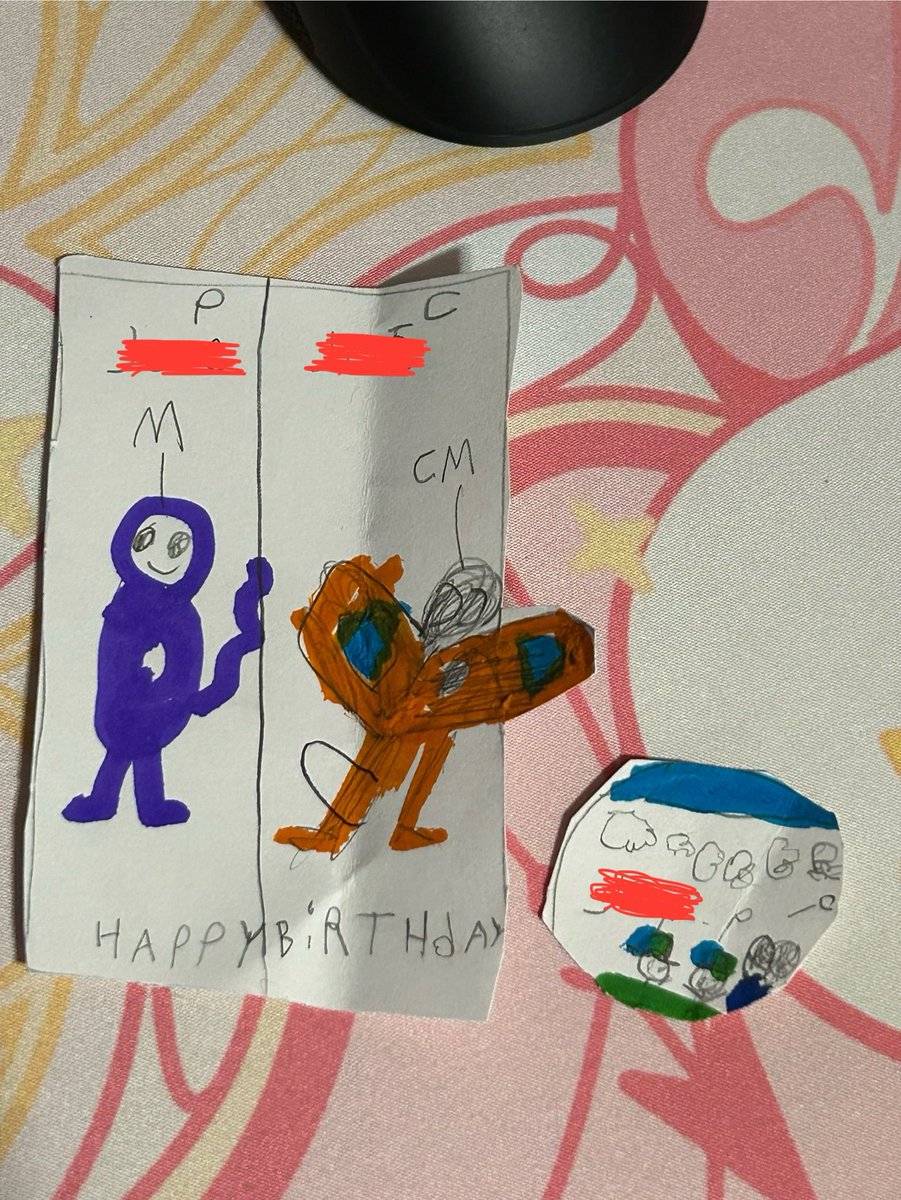 my nephew made me this for my birthday. its me on a pokemon card and a coin to play with... 🥹🥹