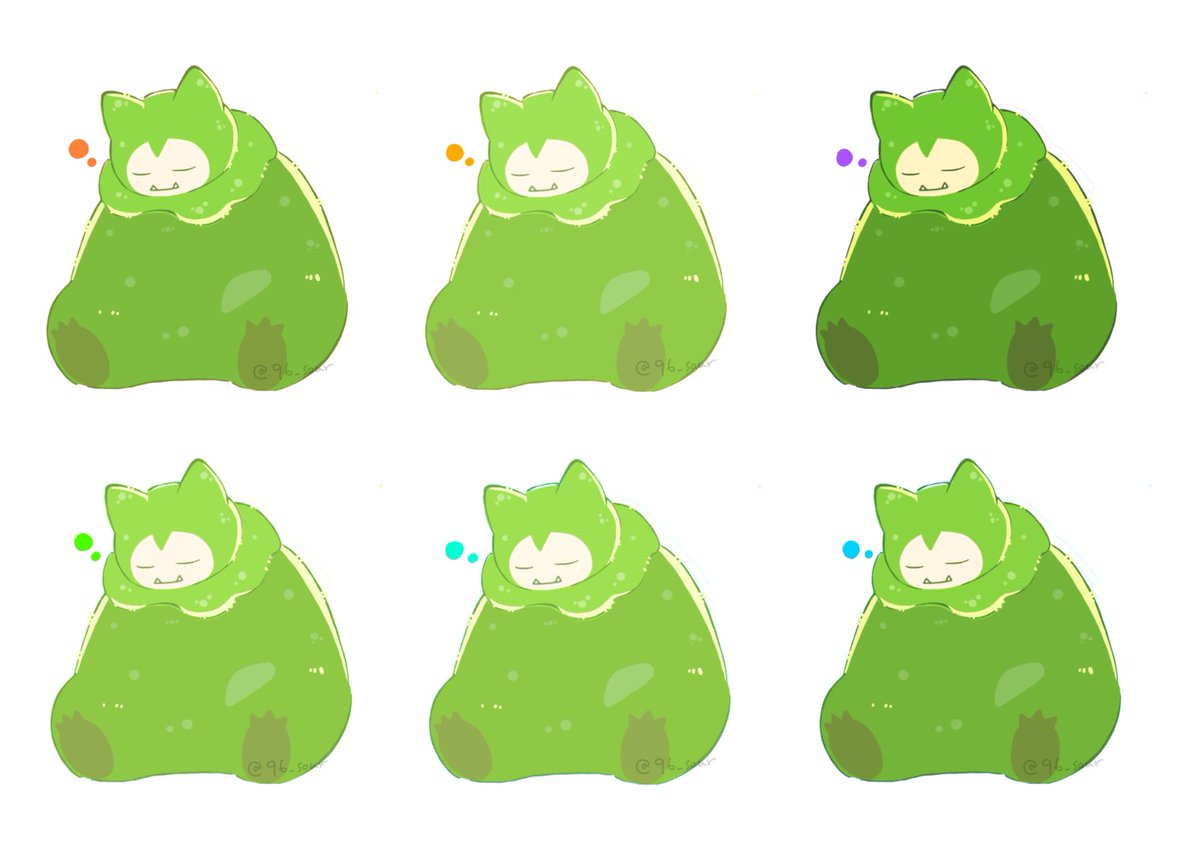 こけむしカビゴン🌱頭の花描き忘れちゃった、ごめんね