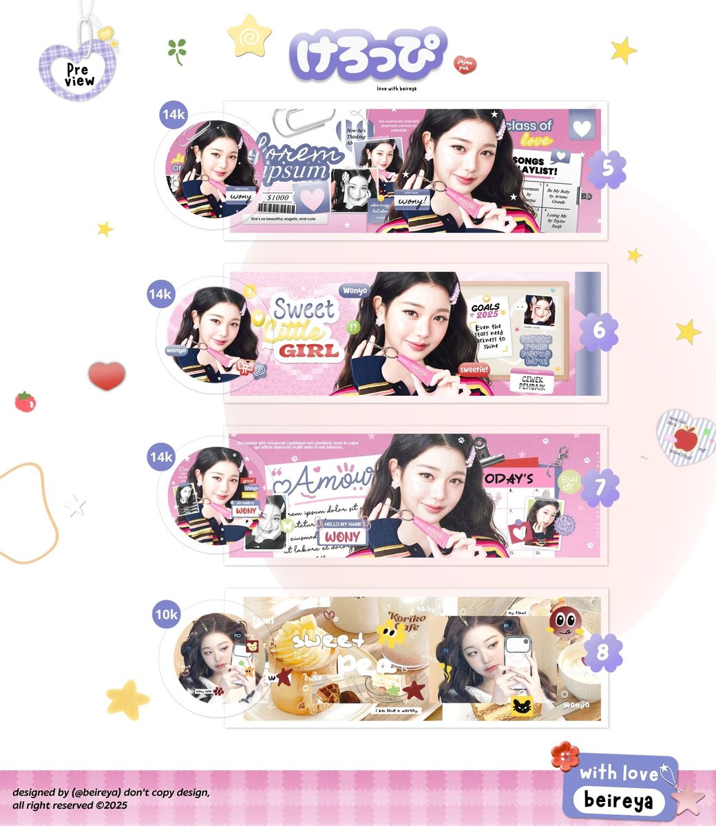 Help repost ? Thank you~!! 

Haloo! Aku masih ada layout ready stock wonyoung, jika tertarik? bisa sung take melalui dm yaaaah 😍 

💰 : SPAY/QRIS ONLY
💸 : cek pict
🎀 : Avail for GA &amp; SPONSOR

🤗 mt@ after dm
#zonauang