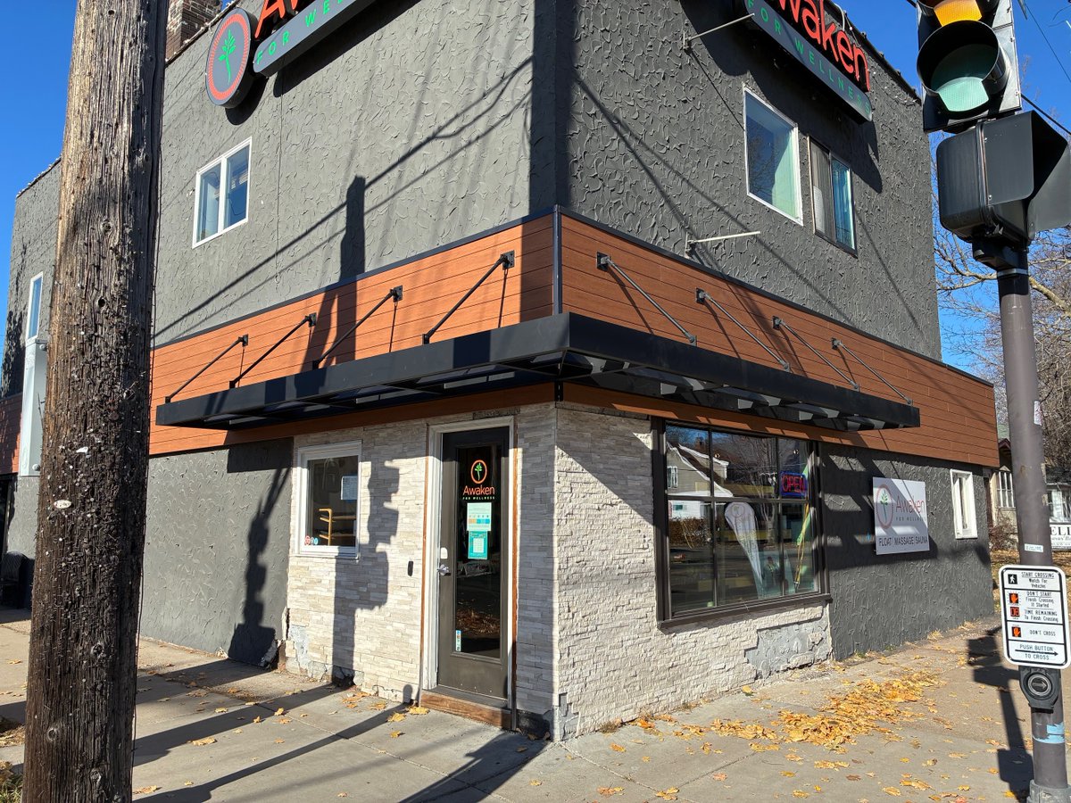 Hoigaard's manufactured and installed this metal canopy for a customer in St Paul, MN.