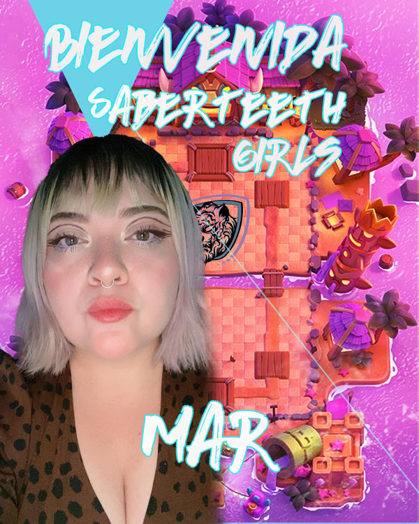 ¡Una explosión de talento y estrategia se une a la manada! 🐾💥

🎉 ¡Bienvenida a la Guarida, <a href="/Marisolunu/">Mar ♡</a>! 🎉

La reina de los ciclos rápidos ha llegado para revolucionar el campo de batalla. Tus mazos son pura velocidad🔥

#SaberteethGirls  #ClashRoyaleFem