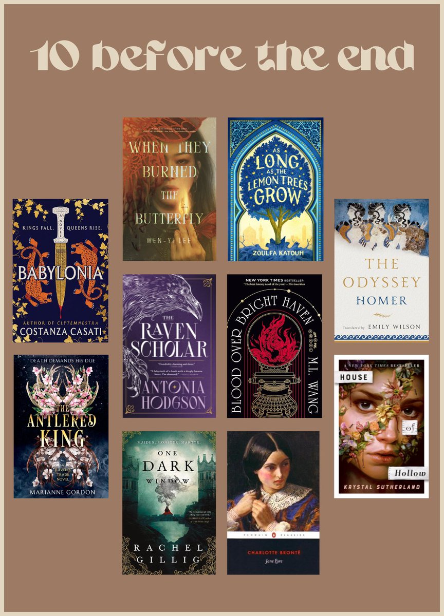 runealin's tweet image. 10 books i want to read before the end of 2025 (so ambitious)