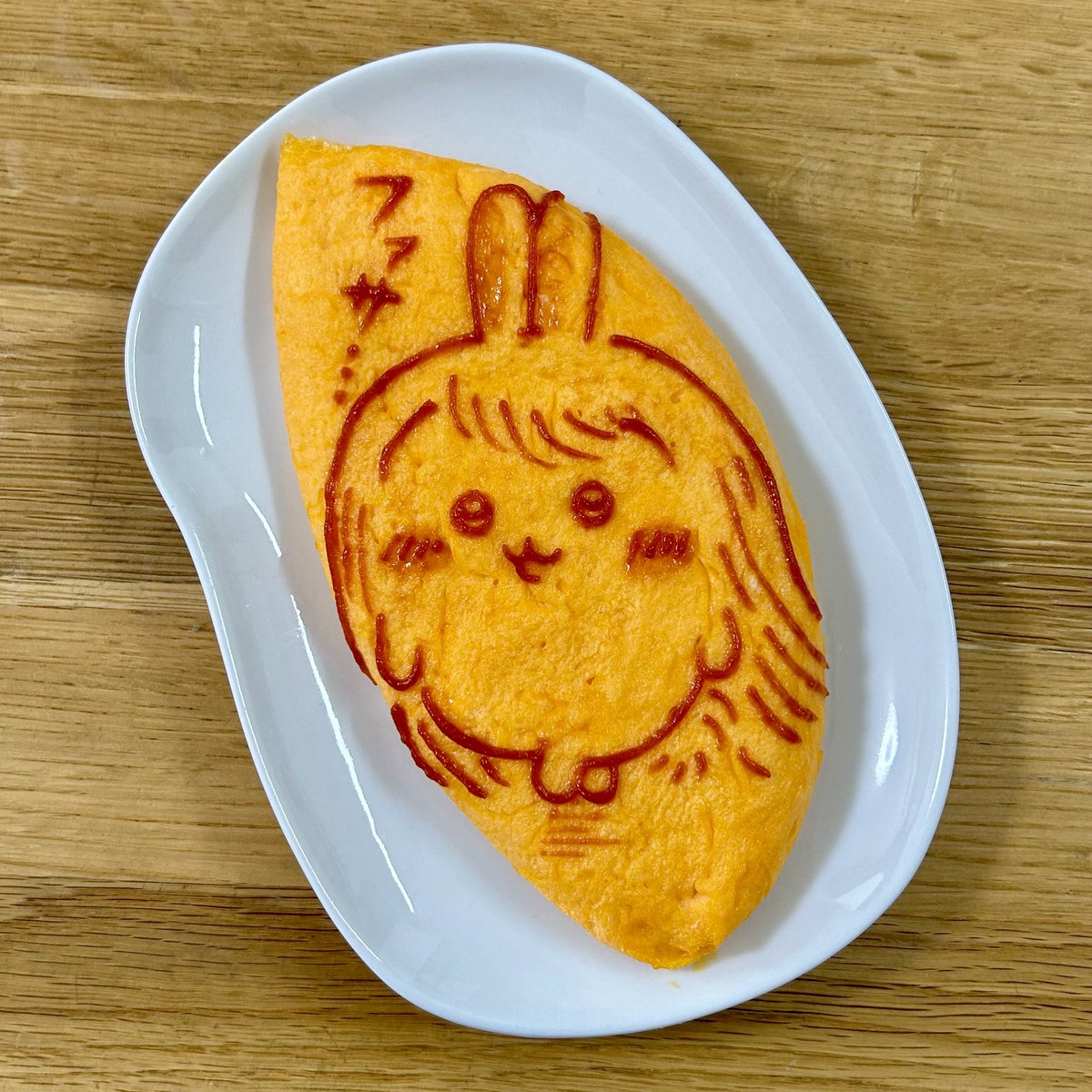 今週のオムレツチャレンジ！

先日ちいかわに登場したロン毛の「うさぎ」があまりにも可愛かったので描いてしまいました･･･好きすぎる🥹

 #ちいかわ 
 #プルャ