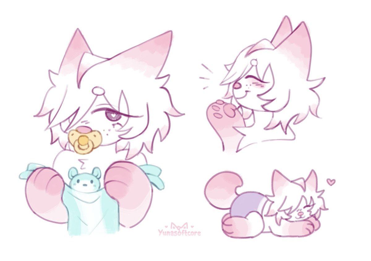 Yunasoftcore's tweet image. Warmup sketches ♡
