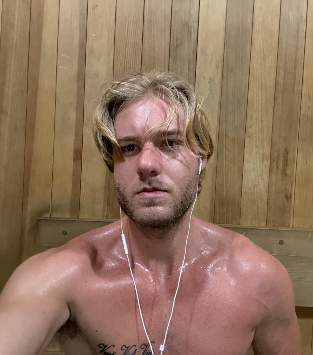 Reecebrah's tweet photo. Sauna is the closest thing to war

Not because it’s hot

Because it’s a battle of wills

It’s you against the shriveled old man that seemingly doesn’t feel heat

He was already there when you went in

So you can’t leave until he does

Or else he wins

Honor is on the line. https://t.co/7BZzM64xMS