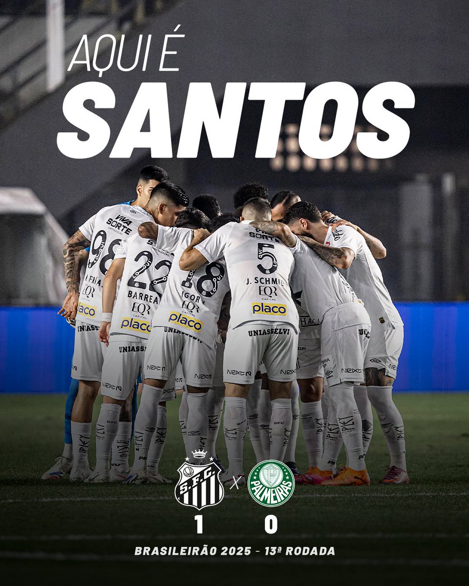 FINAL DE JOGO E VITÓRIA DO PEIXÃO! ⚪⚫

COM GOL DE ROLLHEISER, NO FINALZINHO, SANTOS VENCE O PALMEIRAS POR 1 A 0 NA VILA BELMIRO.