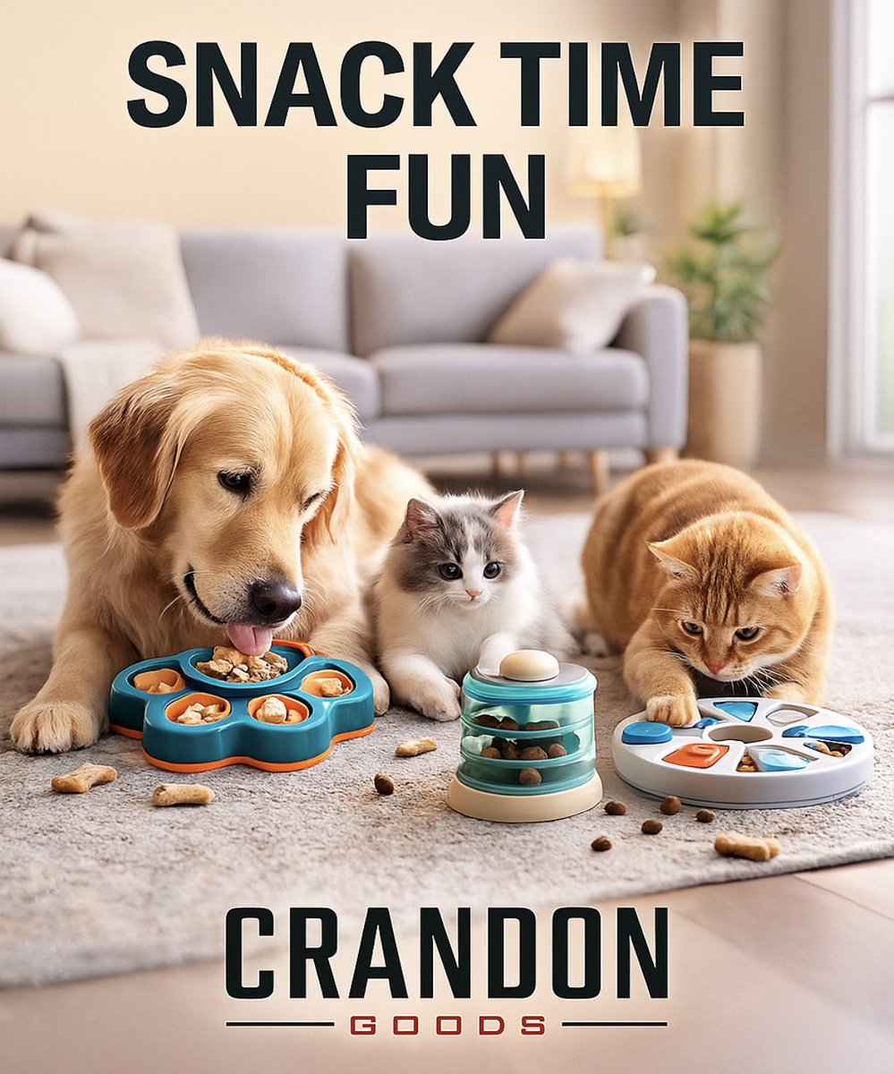 CrandonGoods's tweet image. Snack time feels better when they enjoy it together. 🐾💛 Healthy treats, happy moments — that’s what Crandon Goods is all about.

#CrandonGoods #PetActivities #SnackTimeFun #HappyPets #PetWellness #PetLovers #SmartPetParent #HealthyPetsHappyPets