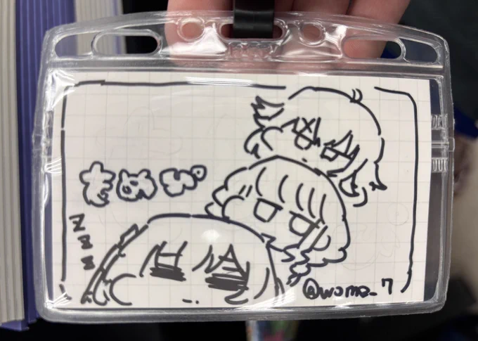 設営完了しました! でっけぇA0ポスターが目印です かわいい名札を付けています よろしくお願いします!