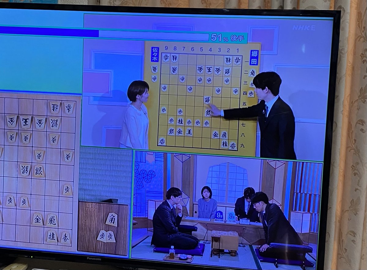 今日11/16 将棋NHK杯の解説が藤井さんだ‼️
対戦は郷田さんと佐々木大地さん