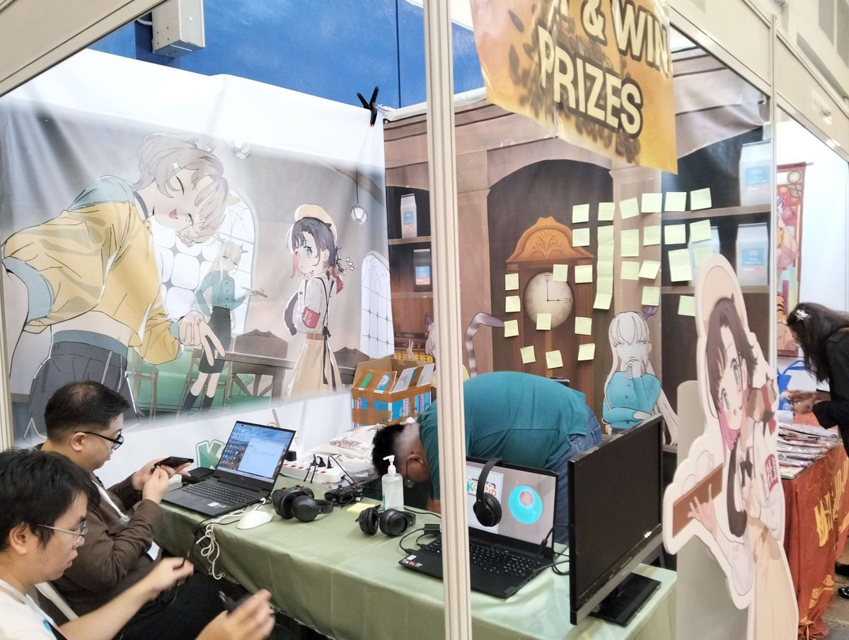 faenite's tweet photo. Faenite masih menyediakan banyak freebies di CF21 booth AA - 01 
come visit us and play our game "Kafein" https://t.co/Y9rTy7fG42