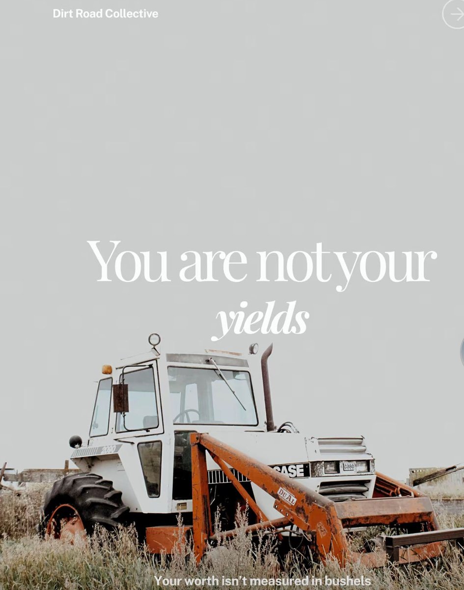 KimLawlor12's tweet photo. Your worth isn’t measured in bushels breakdowns or mm of rain … don’t forget it #ontag #agwellness #crop25 @DirtRoad_Design https://t.co/N4YSGrqg5E