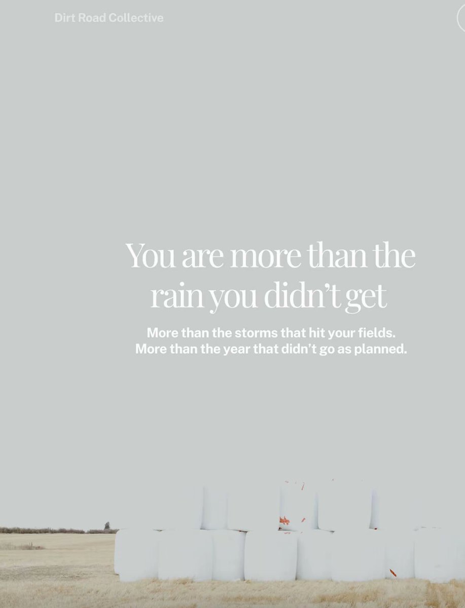 KimLawlor12's tweet photo. Your worth isn’t measured in bushels breakdowns or mm of rain … don’t forget it #ontag #agwellness #crop25 @DirtRoad_Design https://t.co/N4YSGrqg5E