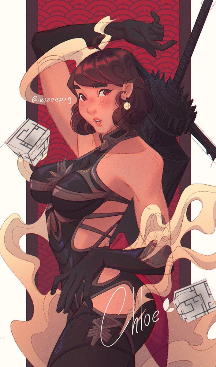 Chloe in MHWilds x Final Fantasy Omega set :3