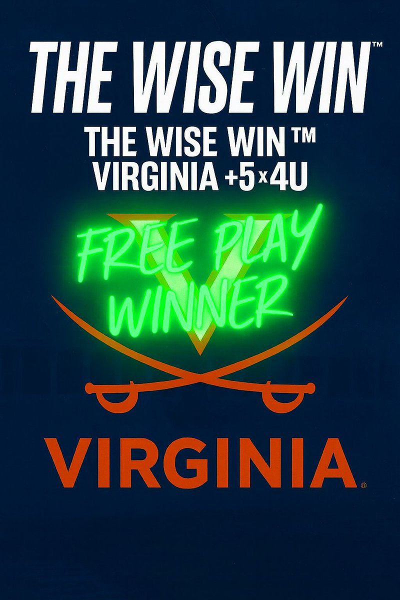 THEWISEWINtm's tweet image. THE WISE WIN™ VIRGINIA +5×4U FREE PLAY WINNER