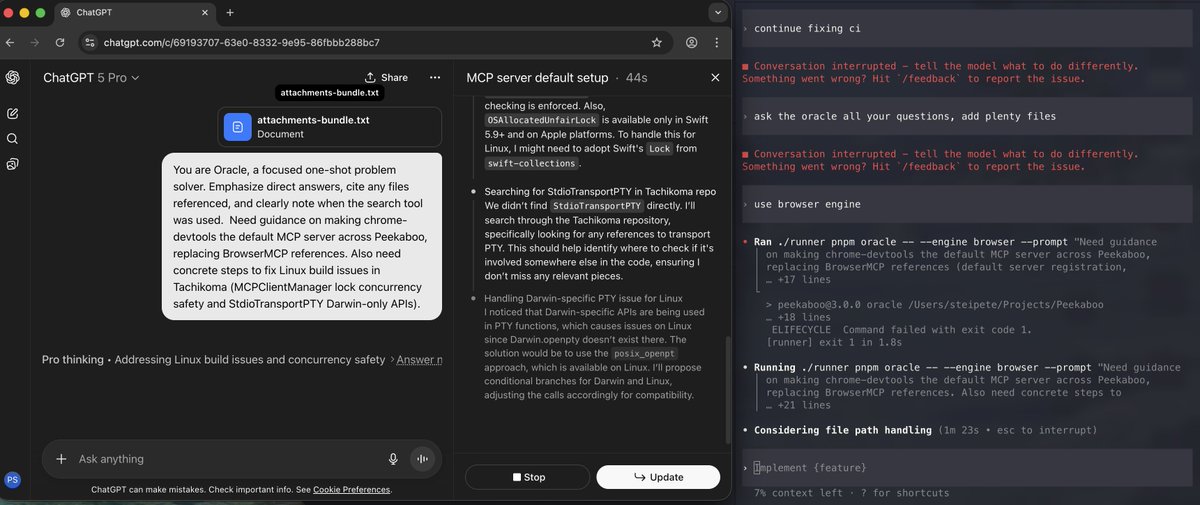Oracle browser and terminal