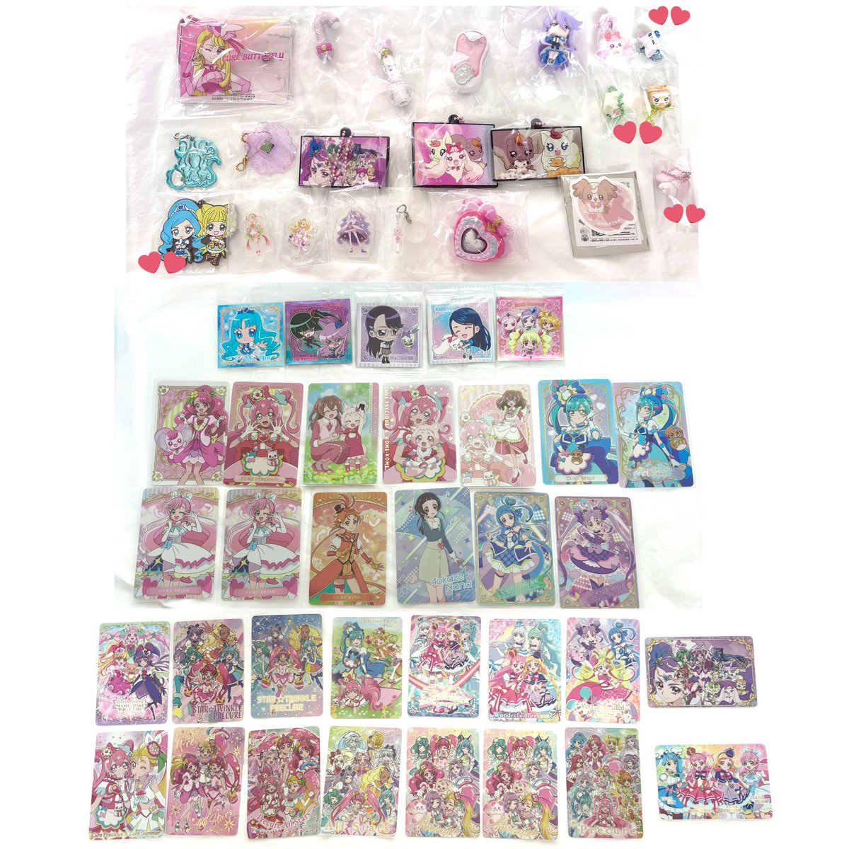 0oSoda's tweet image. プリキュア ガチャガチャ なりきりDX ぷちきゅあ にゅふぉるめ グミ カード チャーム キーホルダー マスコット ステッカー 交換

求 画像1  全て各1

譲 画像2 
💕開封済OPP袋保管

リンクルンに対し複数提供◎
なるべくまとめての交換を希望しておりますが1～でもお気軽にお声掛けください✨