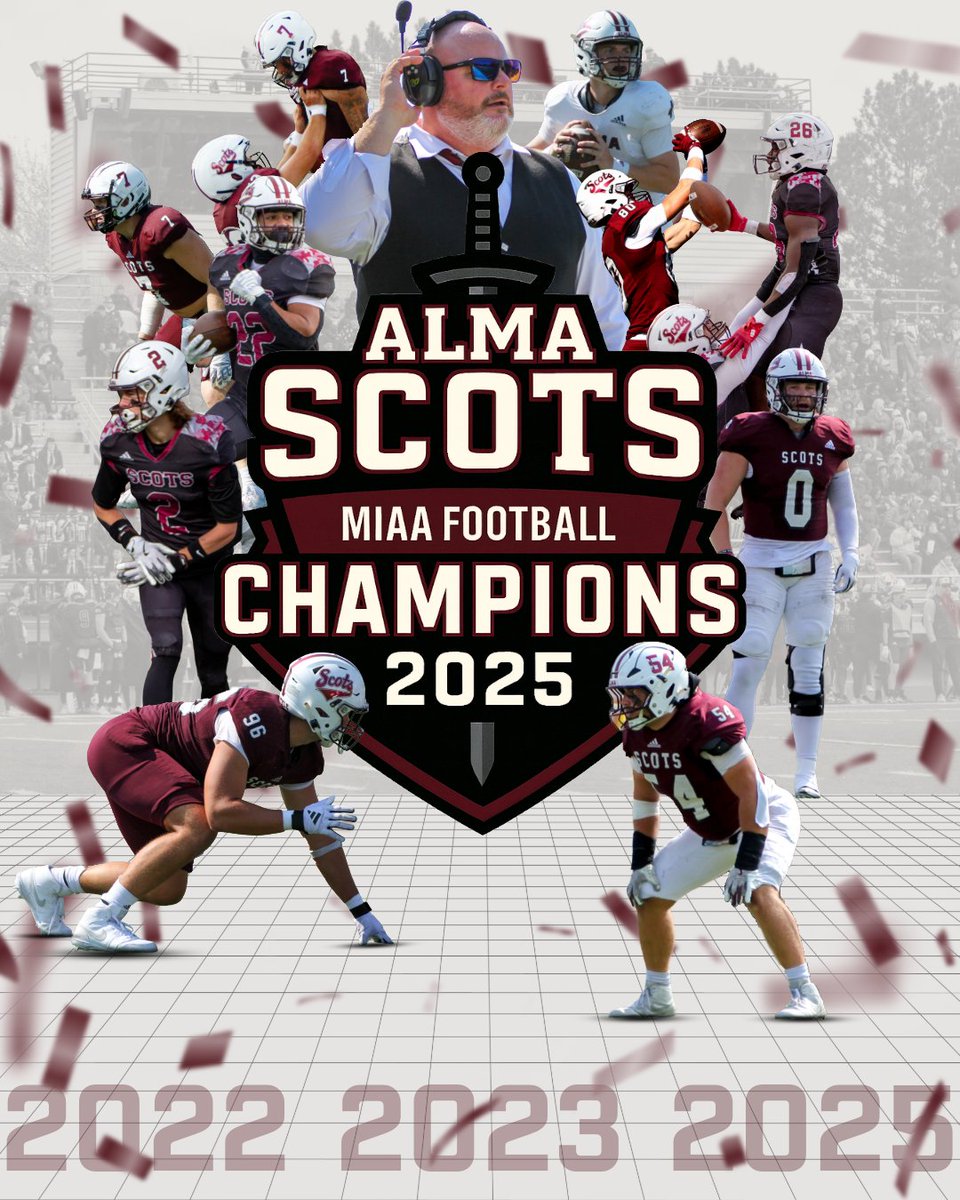 AlmaScots's tweet image. For the third time in four years, your Alma Scot’s Football team is MIAA CHAMPS once again!

K.I.L.Tsytle = W.I.N