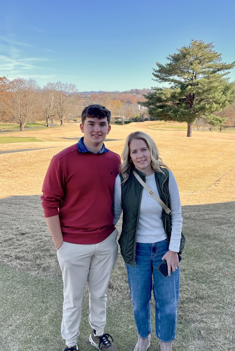 Great to have golf standout Carson Murphy and his mom with us at MU yesterday!  #GoMilliGolf!