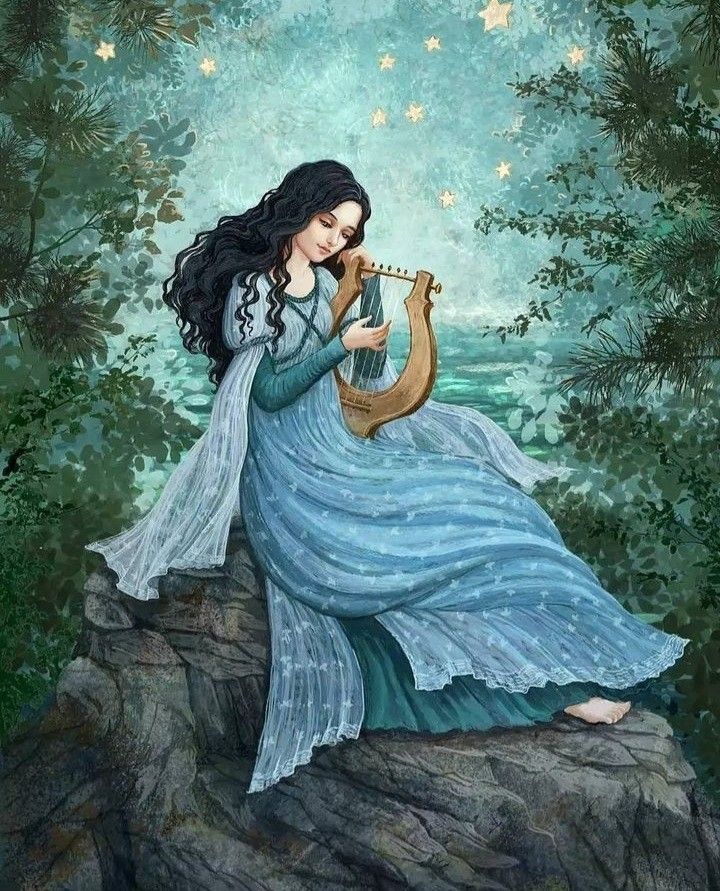 ִֶָ. ..𓂃 ࣪ ִֶָ🐺་༘࿐

Lyanna Stark playing the harp as Rhaegar taught her 

|#LyannaStark |